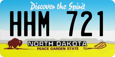 ND license plate HHM721