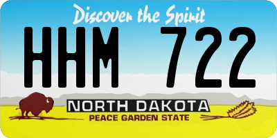 ND license plate HHM722