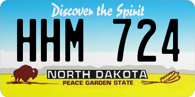 ND license plate HHM724