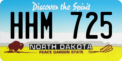 ND license plate HHM725