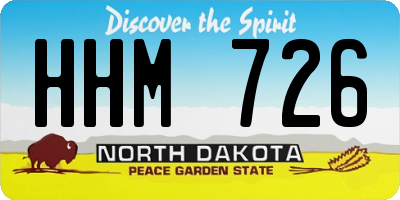 ND license plate HHM726