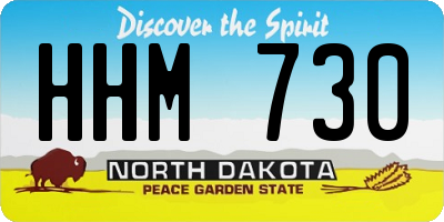 ND license plate HHM730