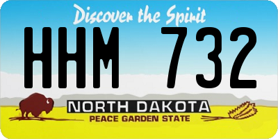 ND license plate HHM732