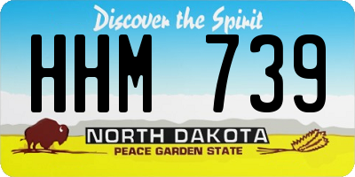 ND license plate HHM739