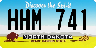 ND license plate HHM741