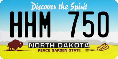 ND license plate HHM750