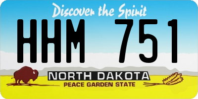 ND license plate HHM751