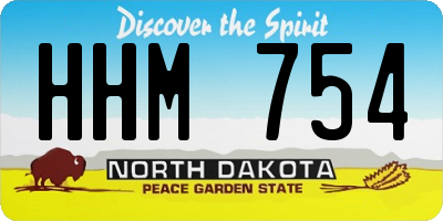 ND license plate HHM754