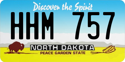ND license plate HHM757