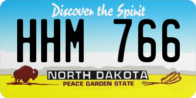 ND license plate HHM766