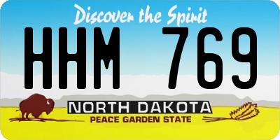 ND license plate HHM769