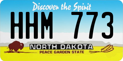 ND license plate HHM773