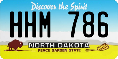 ND license plate HHM786