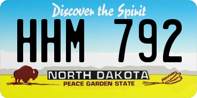 ND license plate HHM792