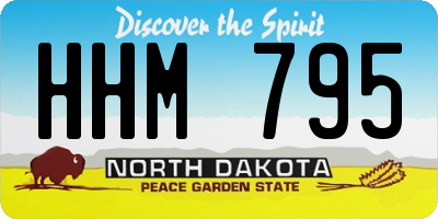 ND license plate HHM795