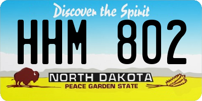 ND license plate HHM802