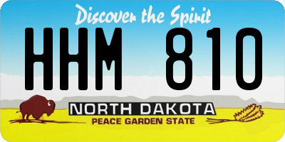 ND license plate HHM810