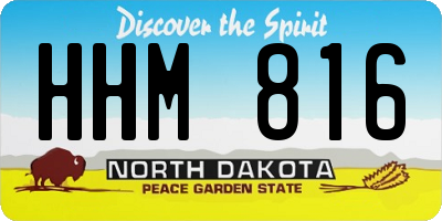 ND license plate HHM816