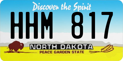 ND license plate HHM817