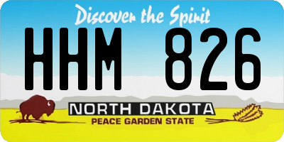 ND license plate HHM826