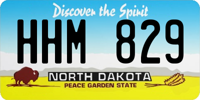 ND license plate HHM829