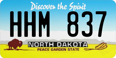 ND license plate HHM837