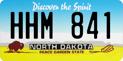 ND license plate HHM841