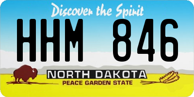 ND license plate HHM846