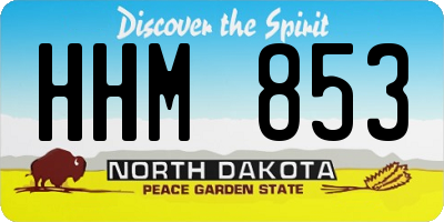 ND license plate HHM853