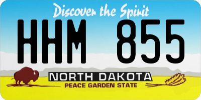 ND license plate HHM855