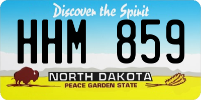 ND license plate HHM859