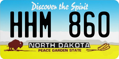 ND license plate HHM860