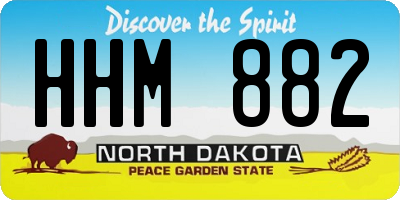 ND license plate HHM882
