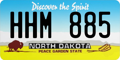ND license plate HHM885