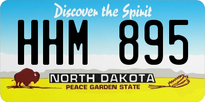 ND license plate HHM895