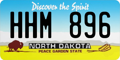 ND license plate HHM896