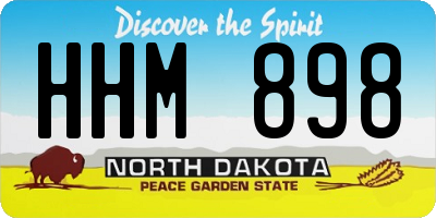 ND license plate HHM898