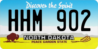 ND license plate HHM902
