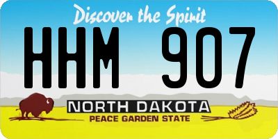 ND license plate HHM907