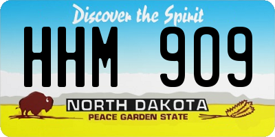 ND license plate HHM909