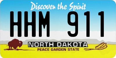 ND license plate HHM911