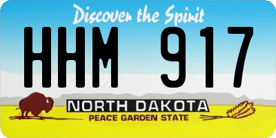 ND license plate HHM917