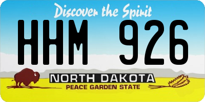 ND license plate HHM926