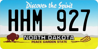 ND license plate HHM927