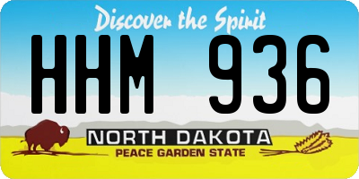 ND license plate HHM936