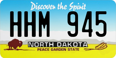 ND license plate HHM945
