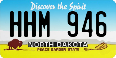 ND license plate HHM946