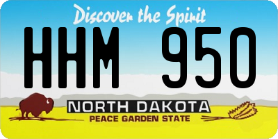 ND license plate HHM950