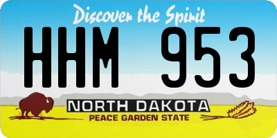 ND license plate HHM953