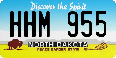 ND license plate HHM955